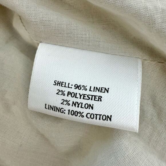 Eileen Fisher Twinkle Natural Linen Jacket Blazer Short Sleeve Snap Front 1X - Picture 10 of 11